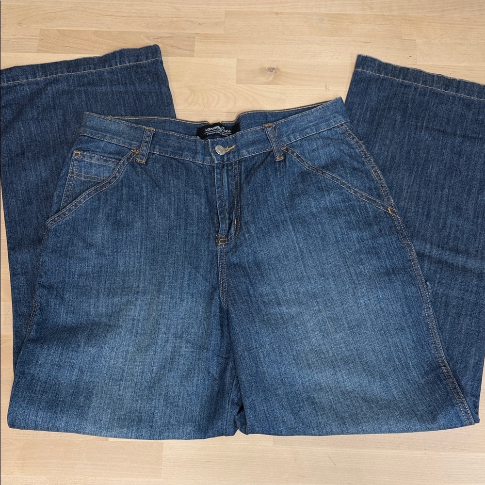 LONDONJEAN Dark‎ Blue Flare Jeans cargo